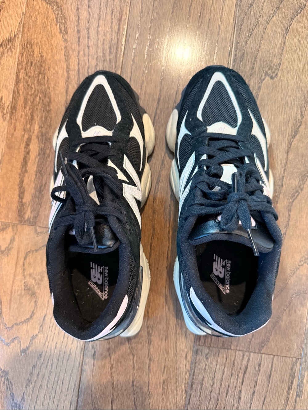 New Balance 960 Black, Pink & Cream Retro Chunky Sneakers - Picture 4 of 7